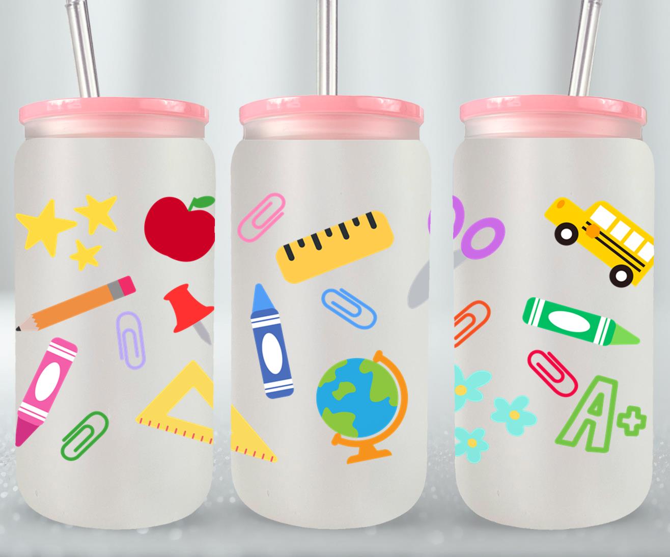 Back to School - glass can