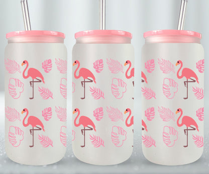 Pink Flamingos-10687 - glass can