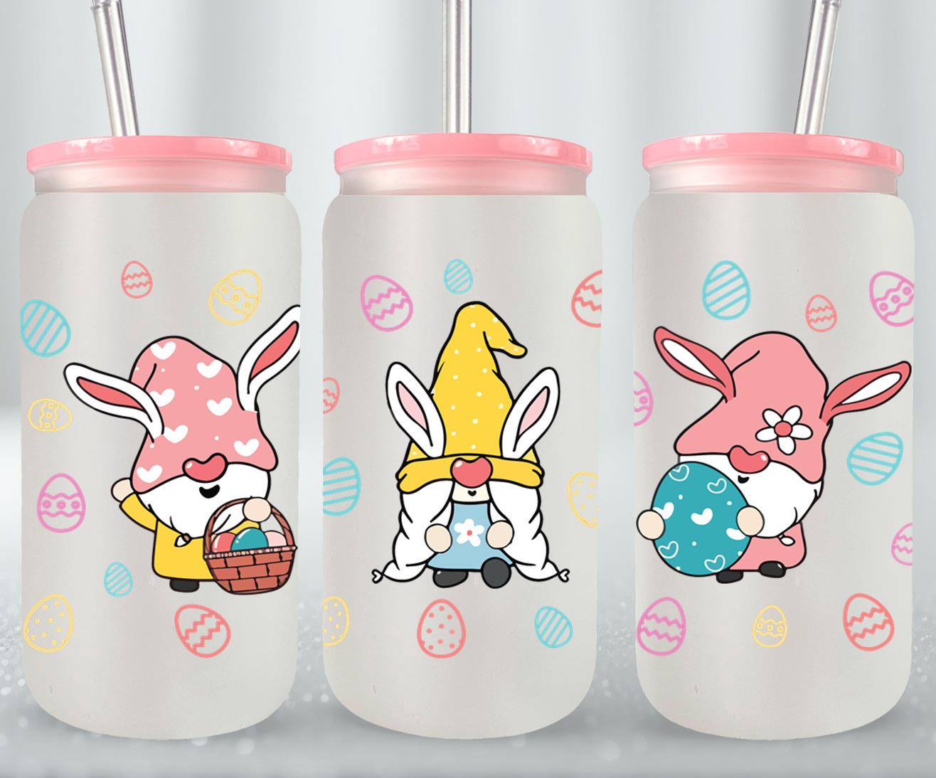 Easter Gnomeo-10327 - glass can