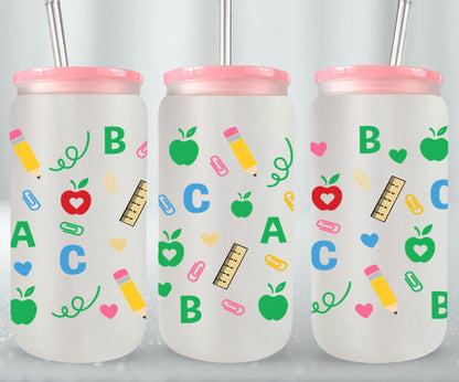 Back to School - glass can