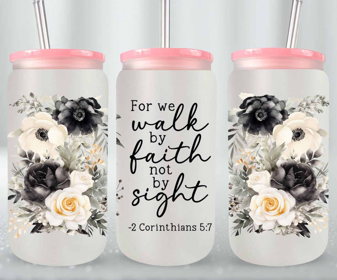 We Walk By Faith-10231 - glass can