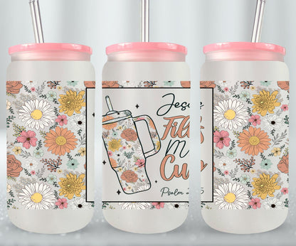 Jesus Fells My Cup-10210 - glass can