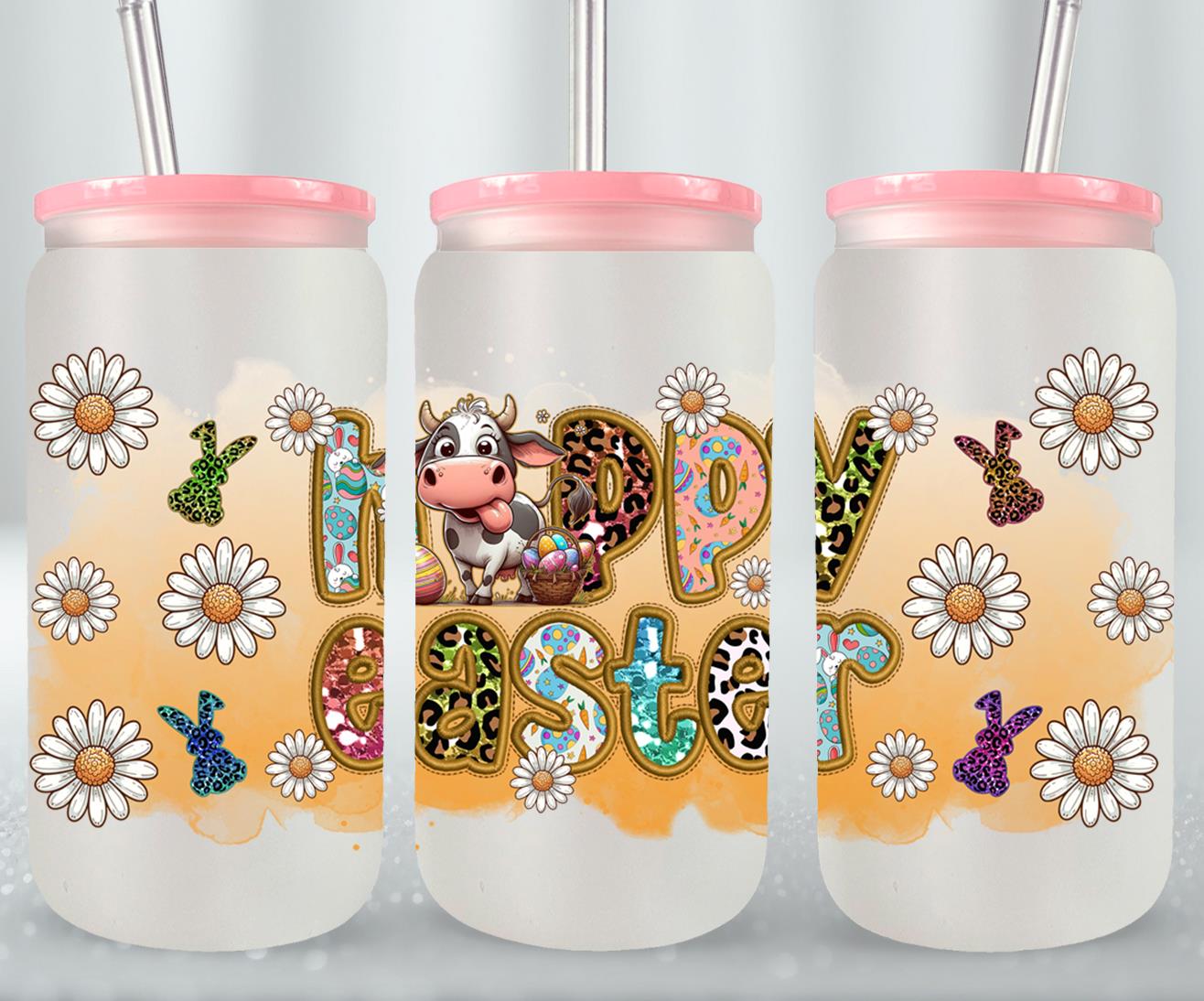 Cow Easter Day-10314 - glass can