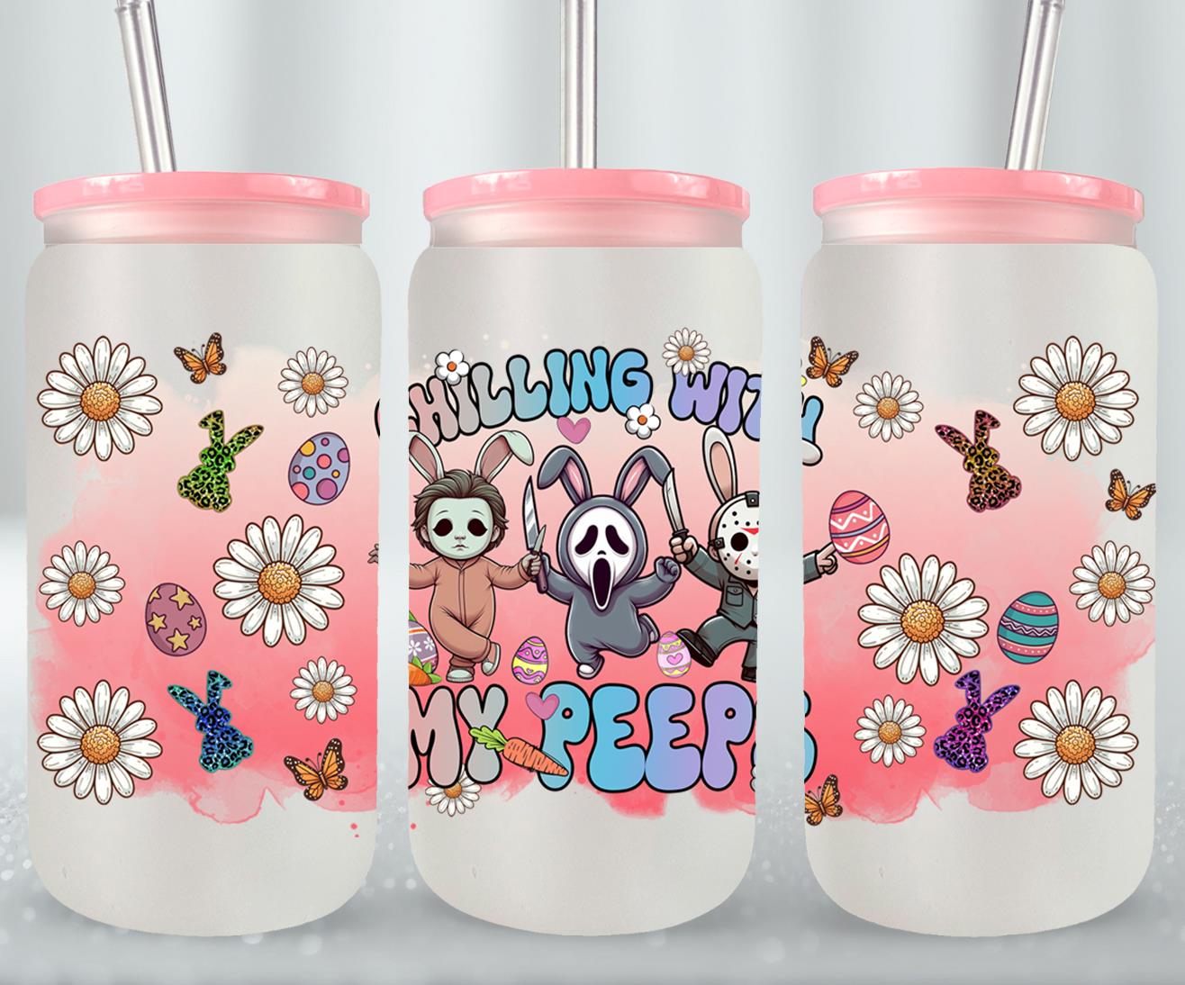 Easter Horror Killer-10330 - glass can