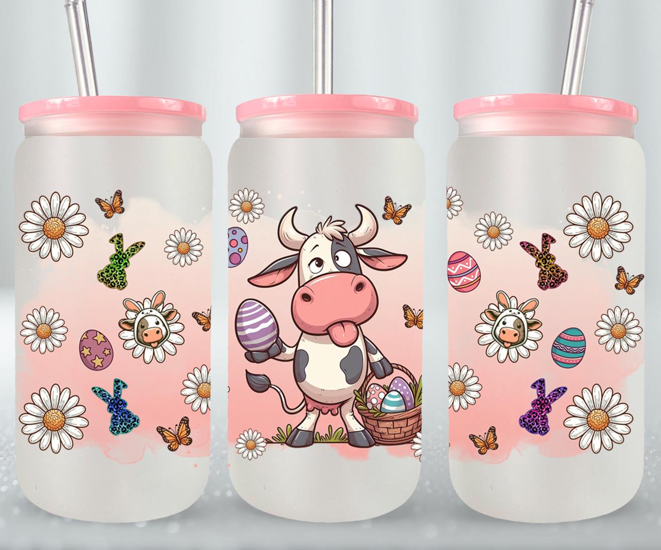 Cow Easter Day-10294 - glass can