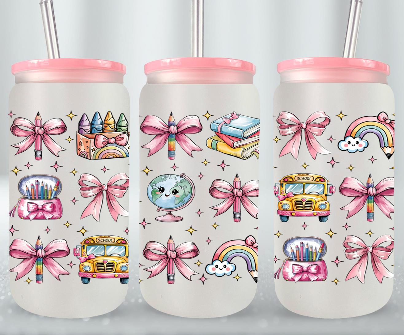 Back to School - glass can