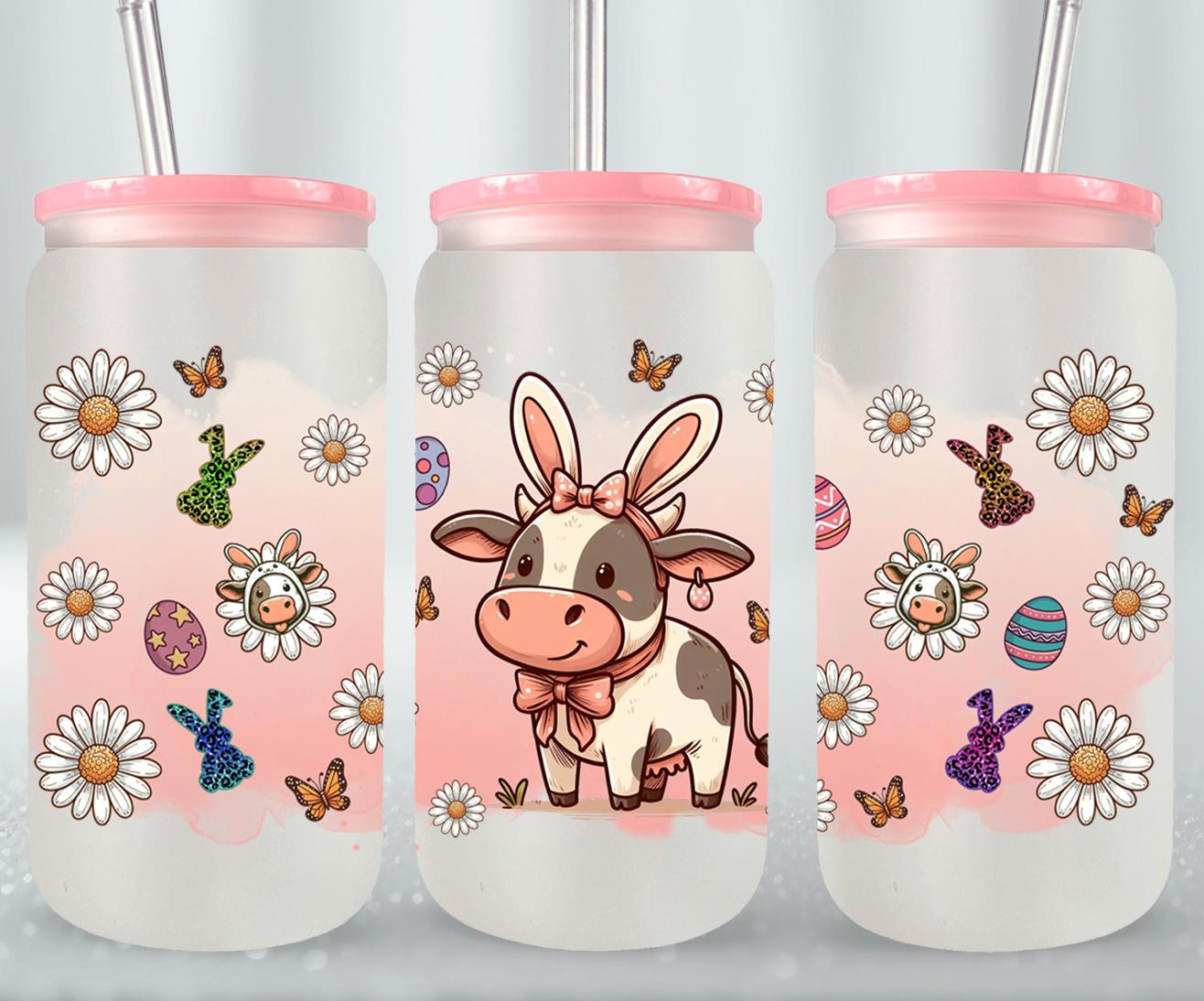 Cow Easter Day-10305 - glass can