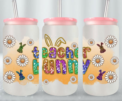 Teacher Bunny-10450 - glass can