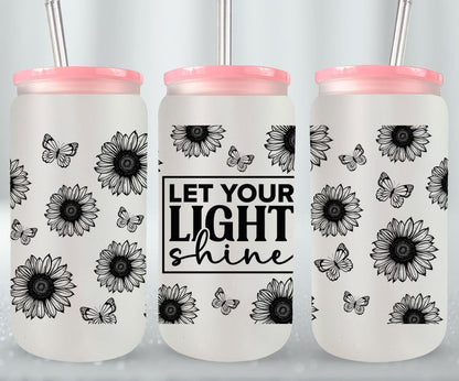 Let Your Light Shine - glass can