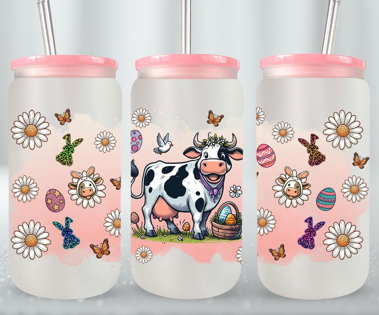 Cow Easter Day-10292 - glass can