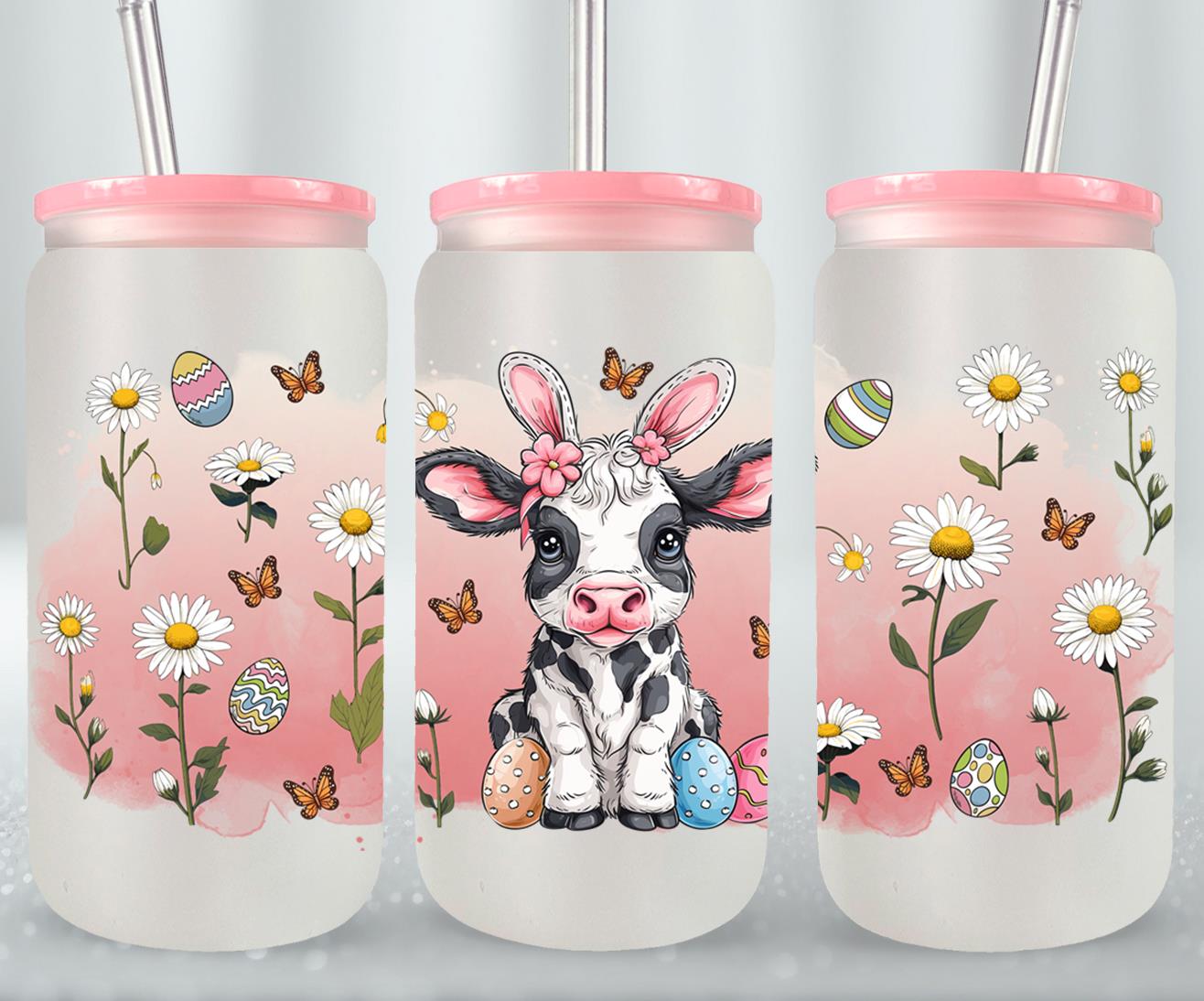 Cow Easter Day-10316 - glass can