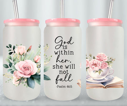 God Is Within Her-10204 - glass can