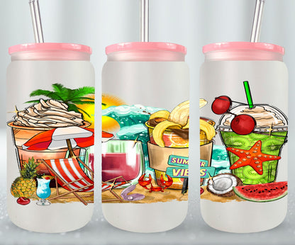 Summer Vibes Coffee Cups-10689 - glass can