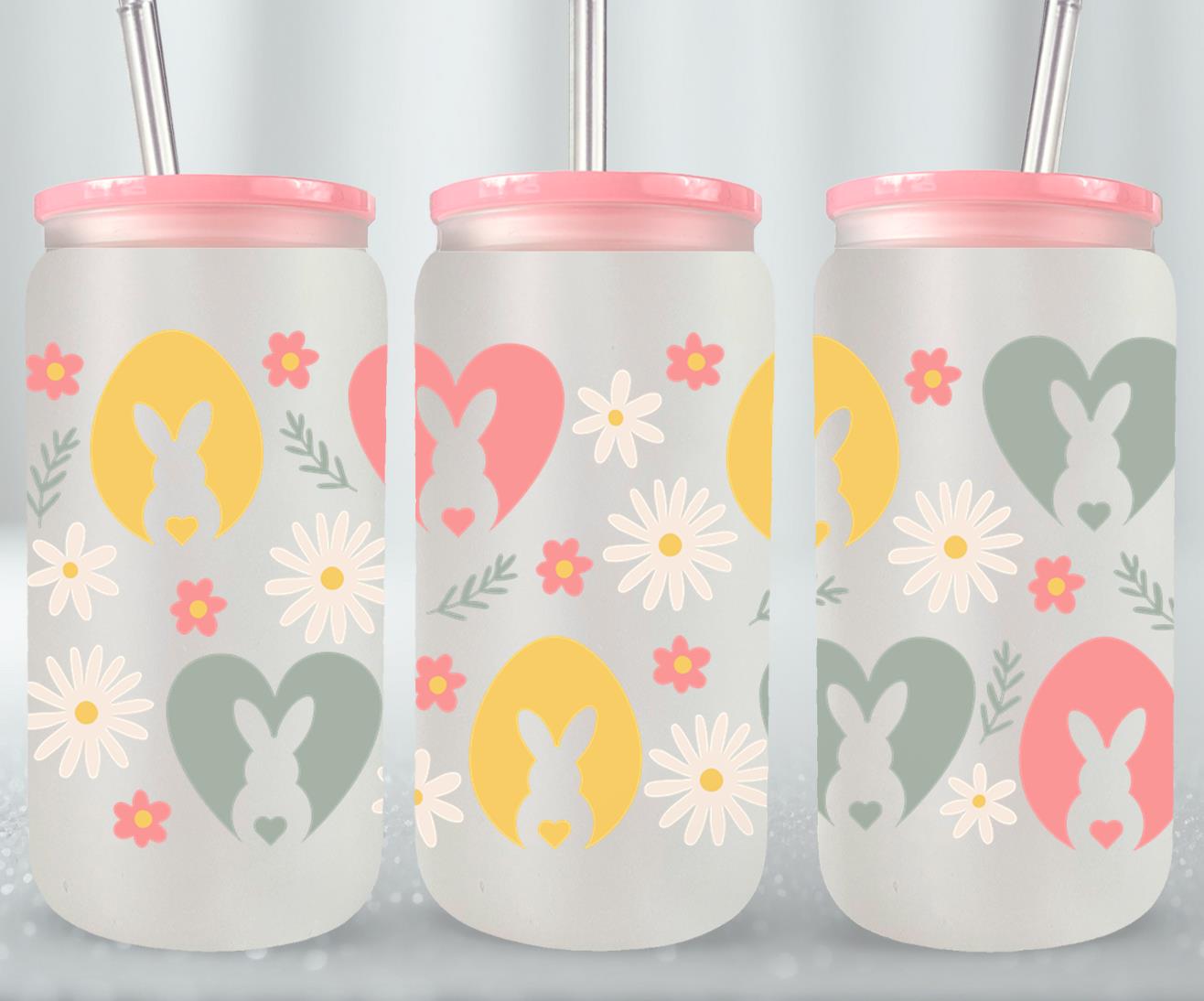 Easter Rabbits-10343 - glass can