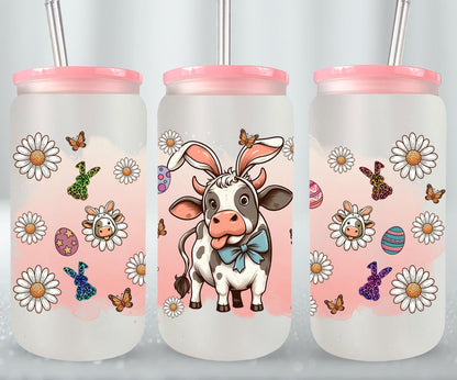 Cow Easter Day-10301 - glass can