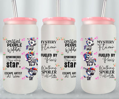 Fueled By Puns - glass can