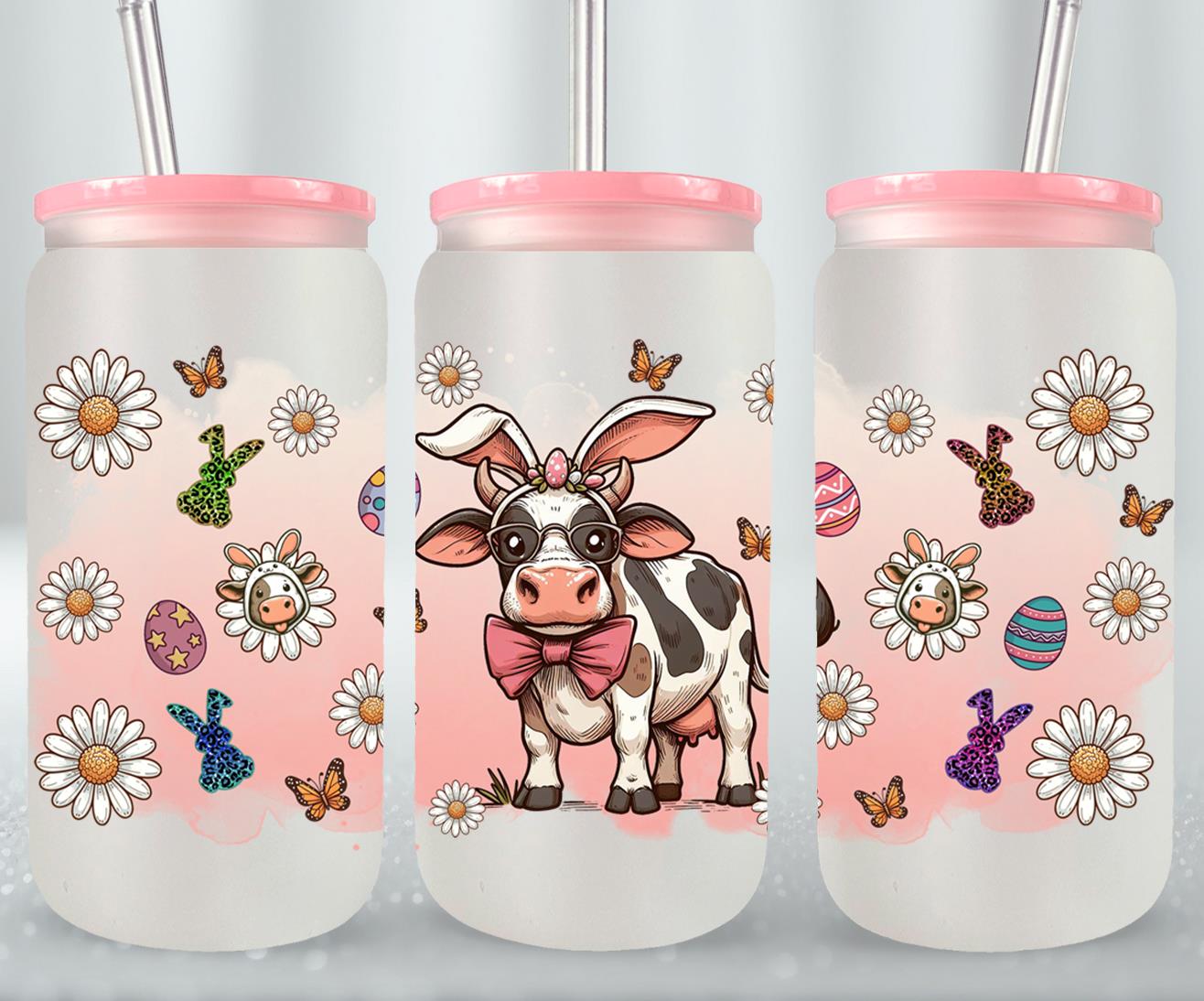 Cow Easter Day-10306 - glass can