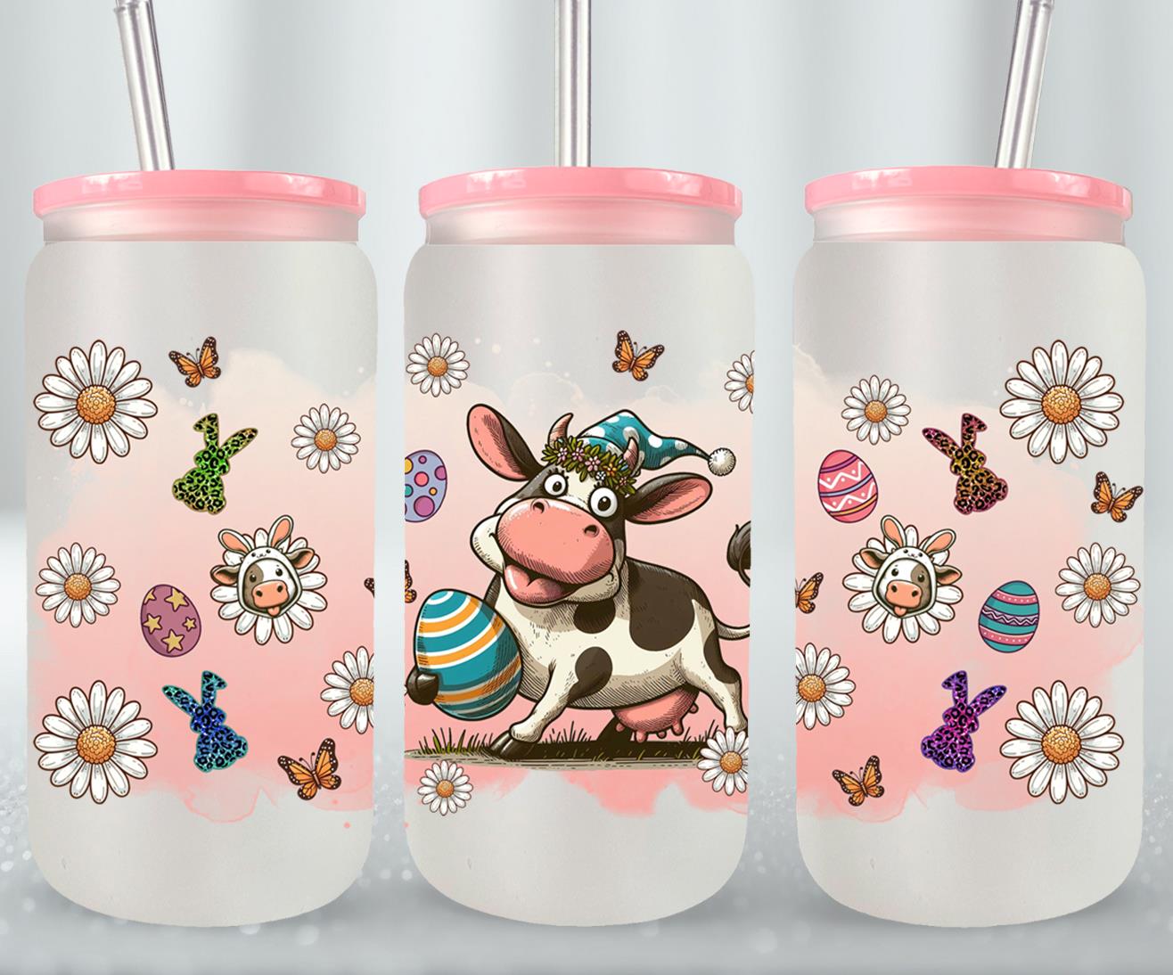 Cow Easter Day-10310 - glass can