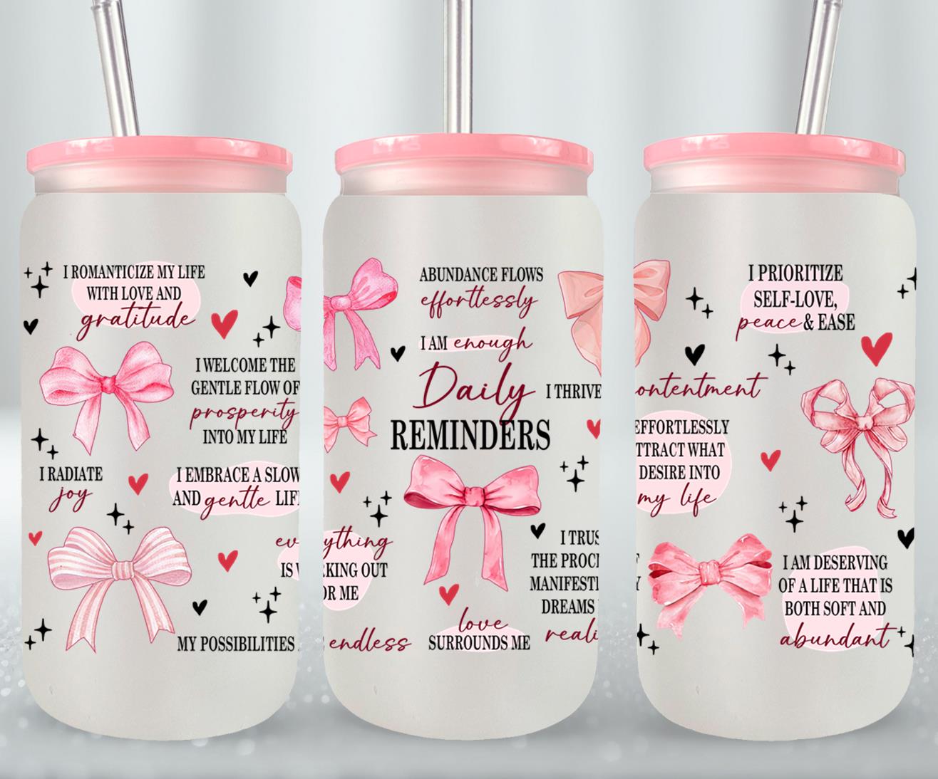 Coquette Daily Reminders-10250 - glass can