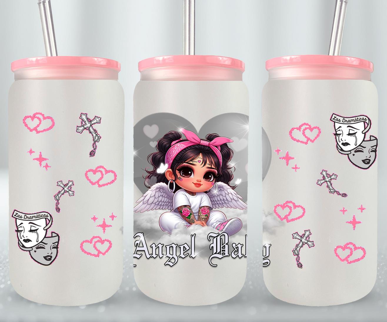 Angel Baby-10124 - glass can