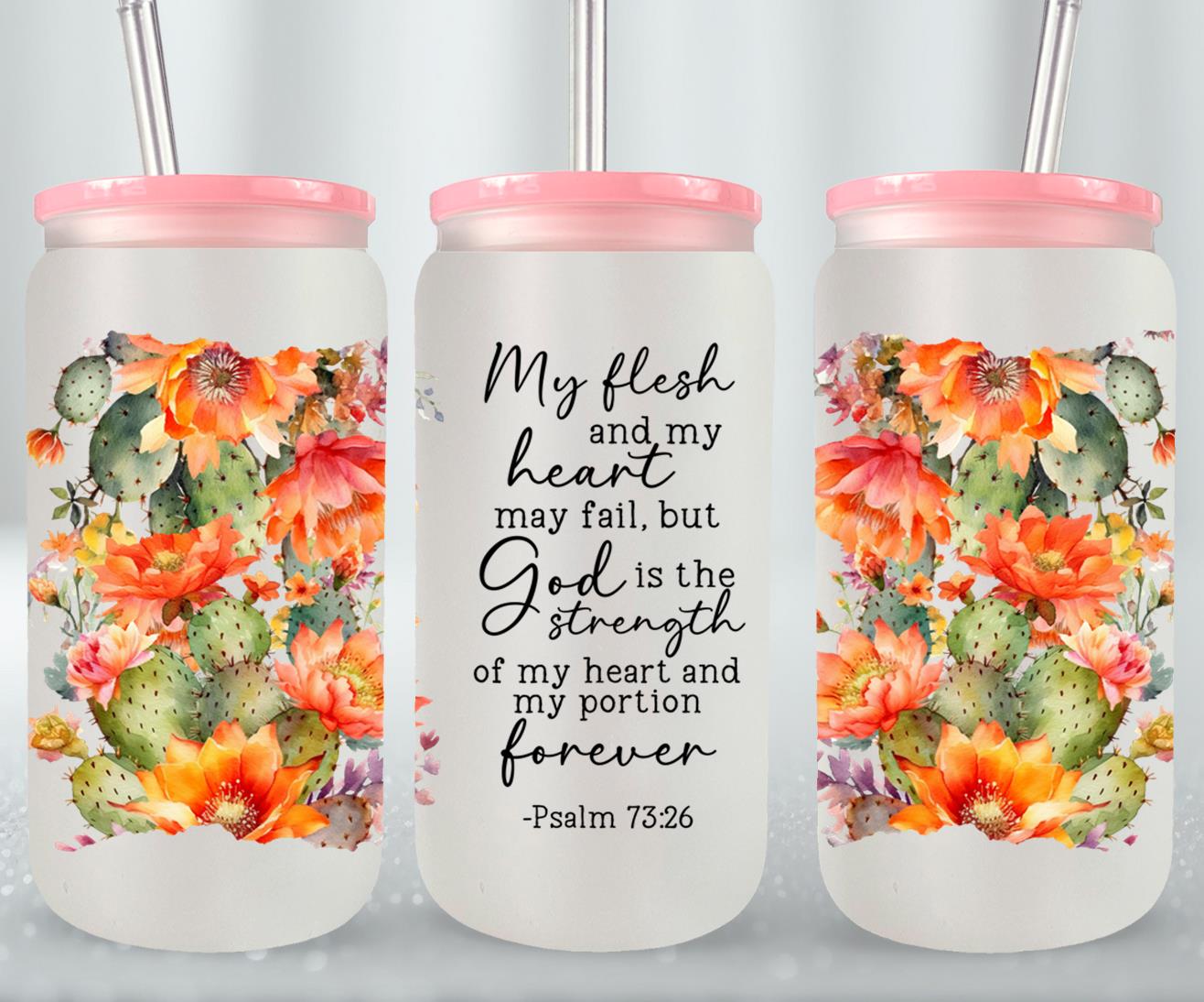 God Is My Strength-10201 - glass can