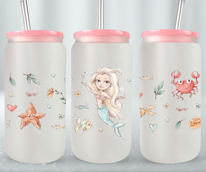 Cute Mermaid-10679 - glass can