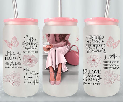 Girl Boss - glass can