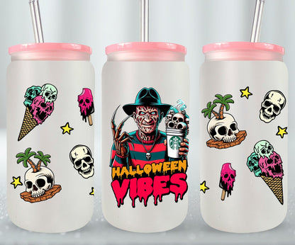 Halloween Vibesr - glass can