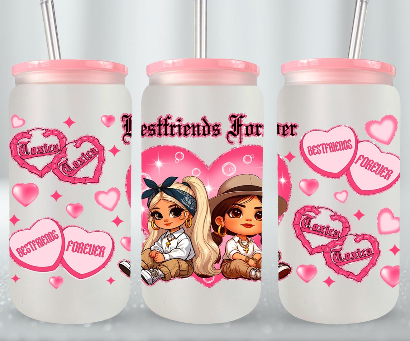 Best Friends Forever-10127 - glass can