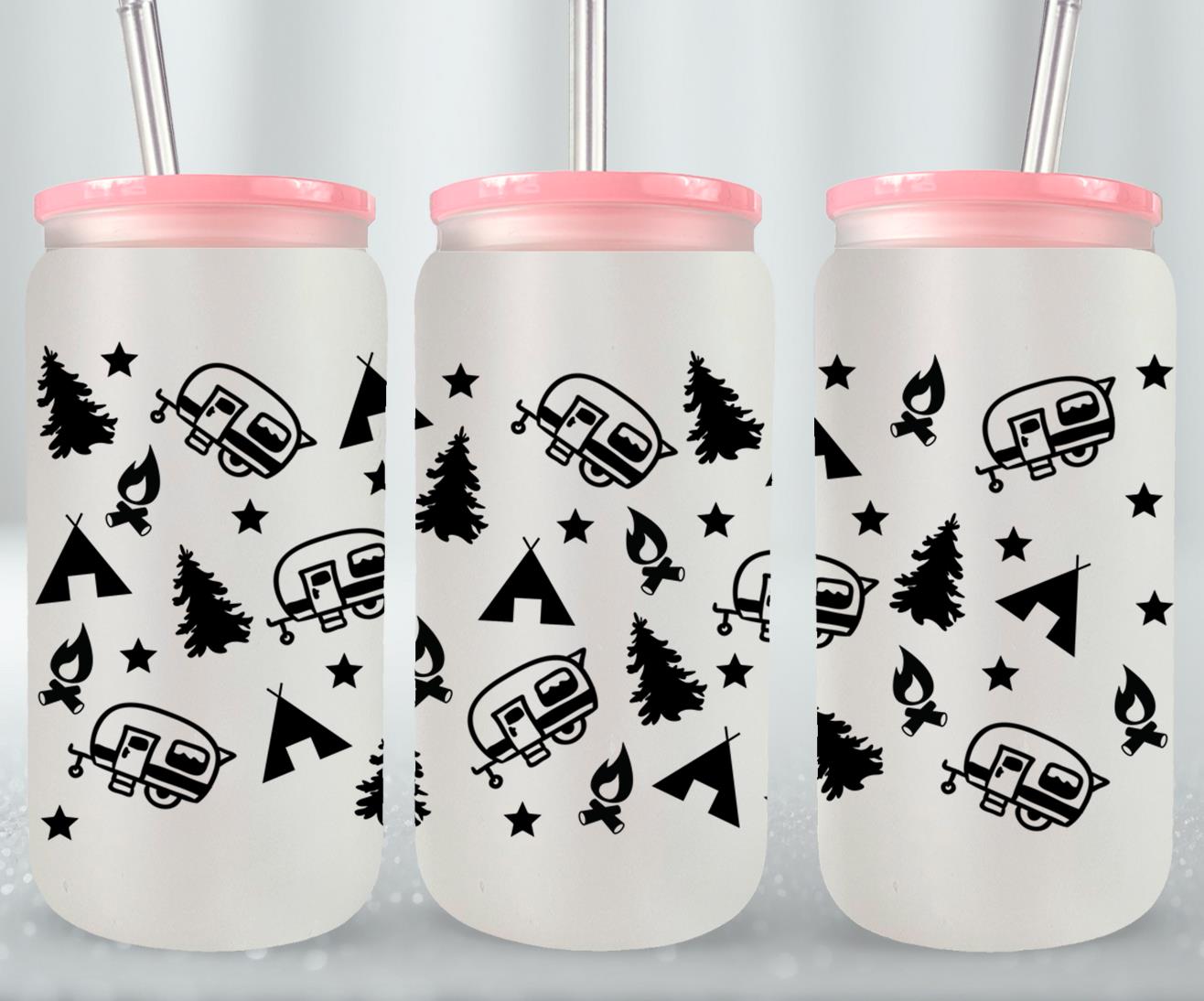 Adventure Camping - glass can