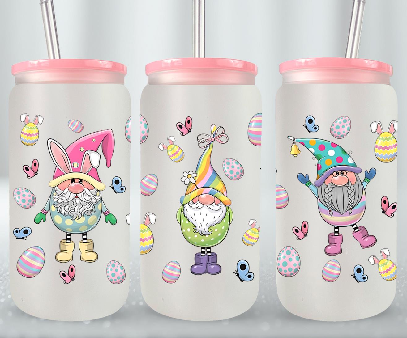 Easter Gnomeo-10328 - glass can