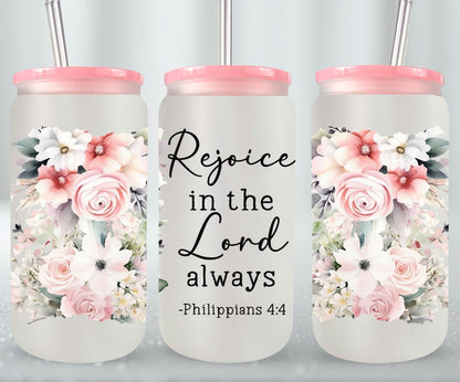 Rejoice In The Lord-10223 - glass can
