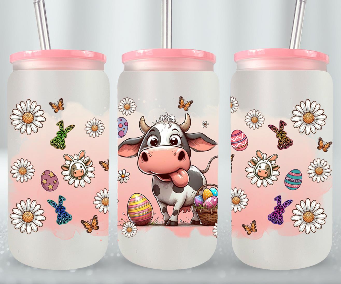 Cow Easter Day-10295 - glass can