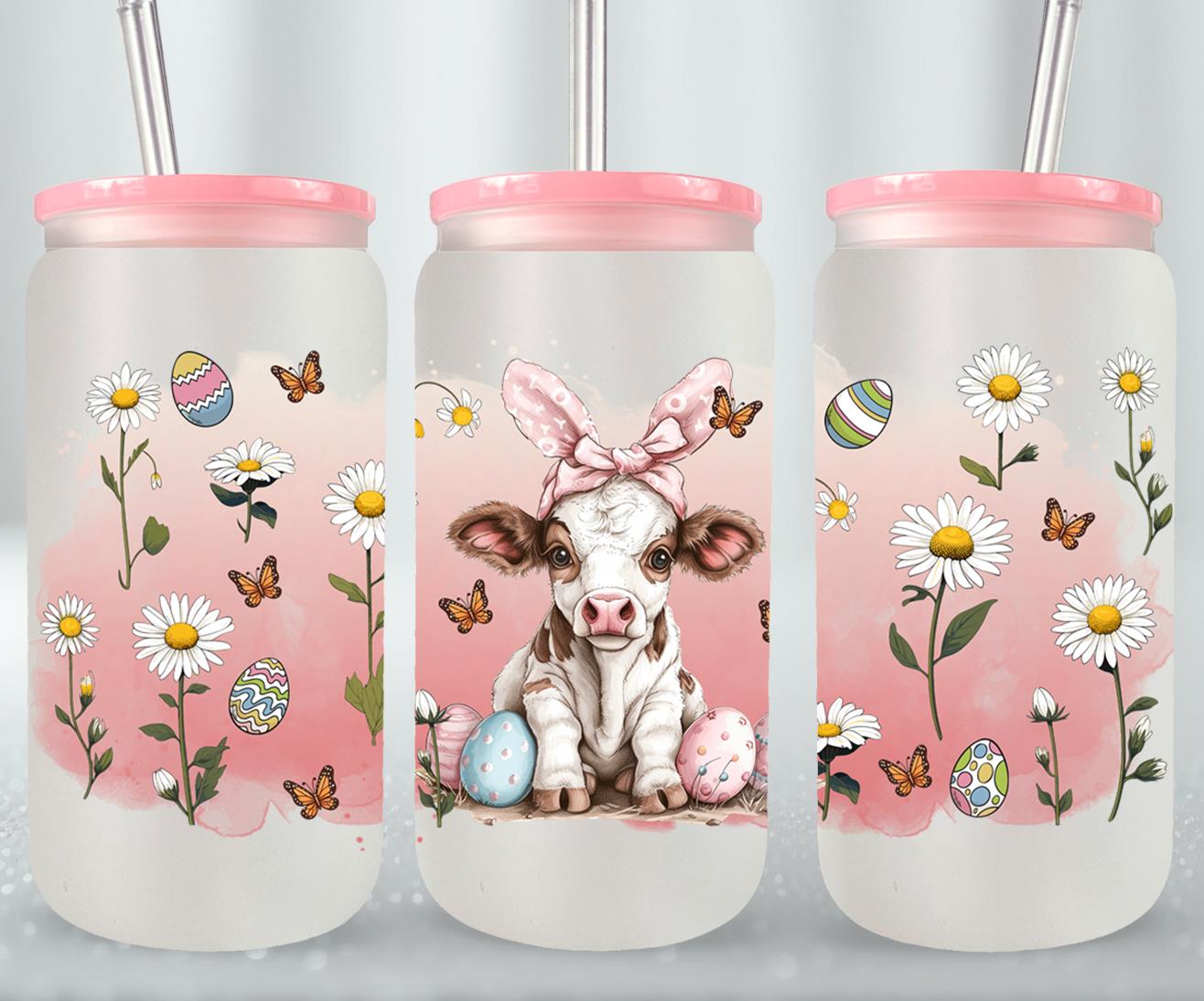 Cow Easter Day-10288 - glass can