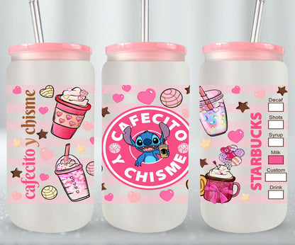 Cafecito y Chisme Alien-10062 - glass can