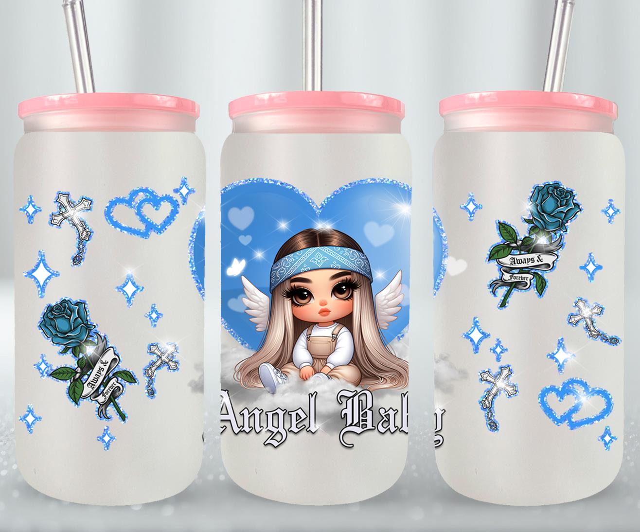 Angel Baby-10122 - glass can