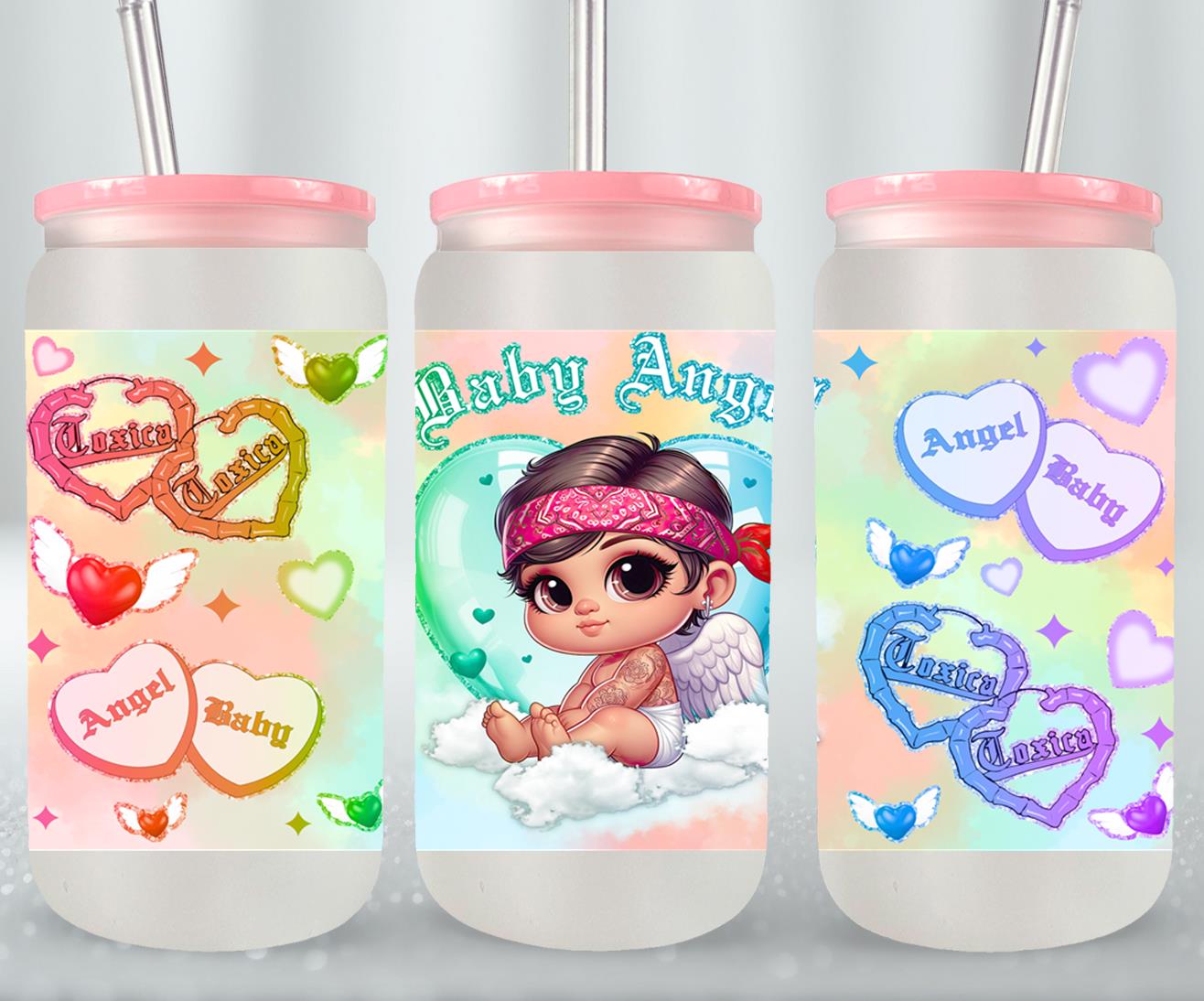 Angel Baby-10117 - glass can