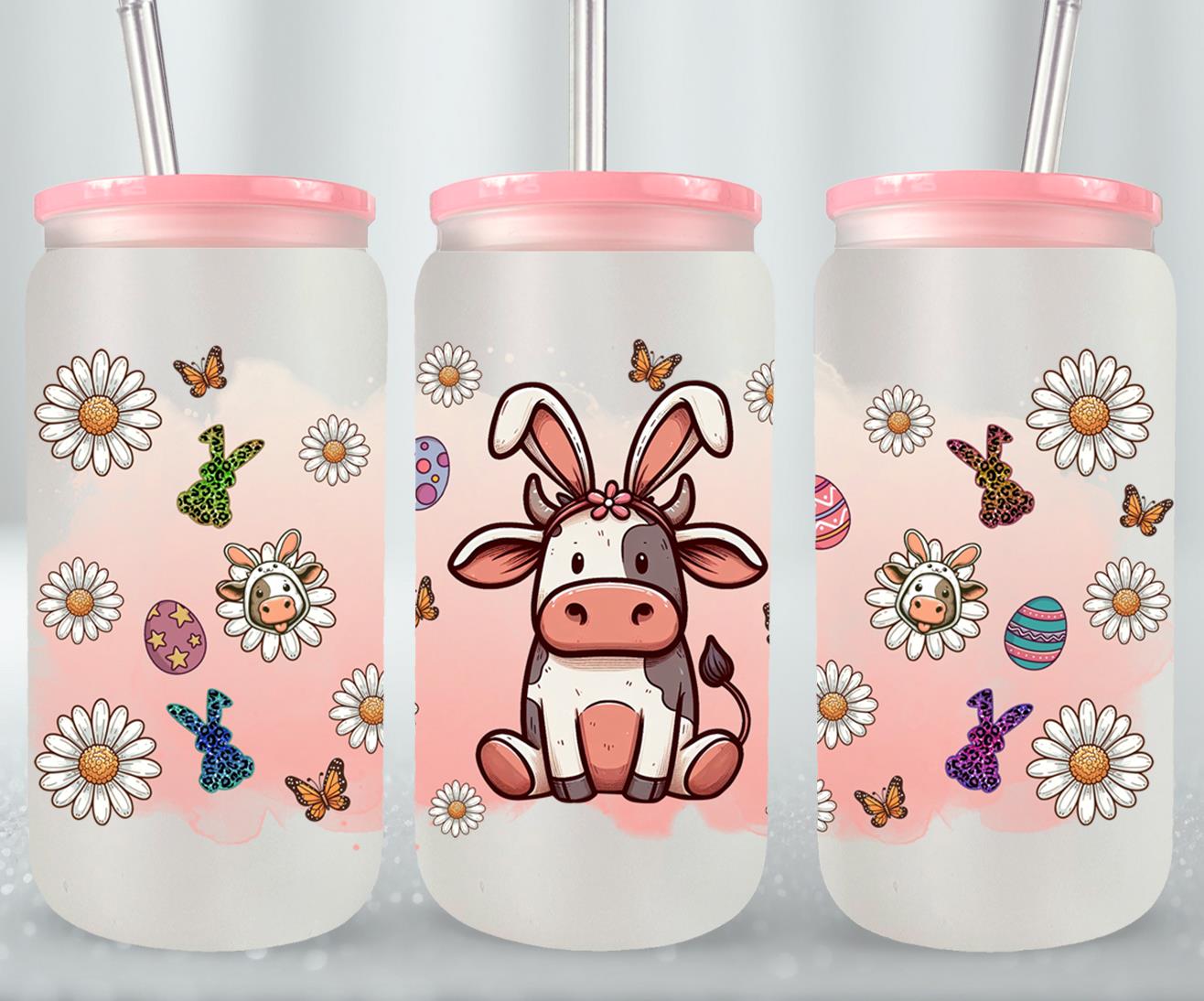 Cow Easter Day-10303 - glass can