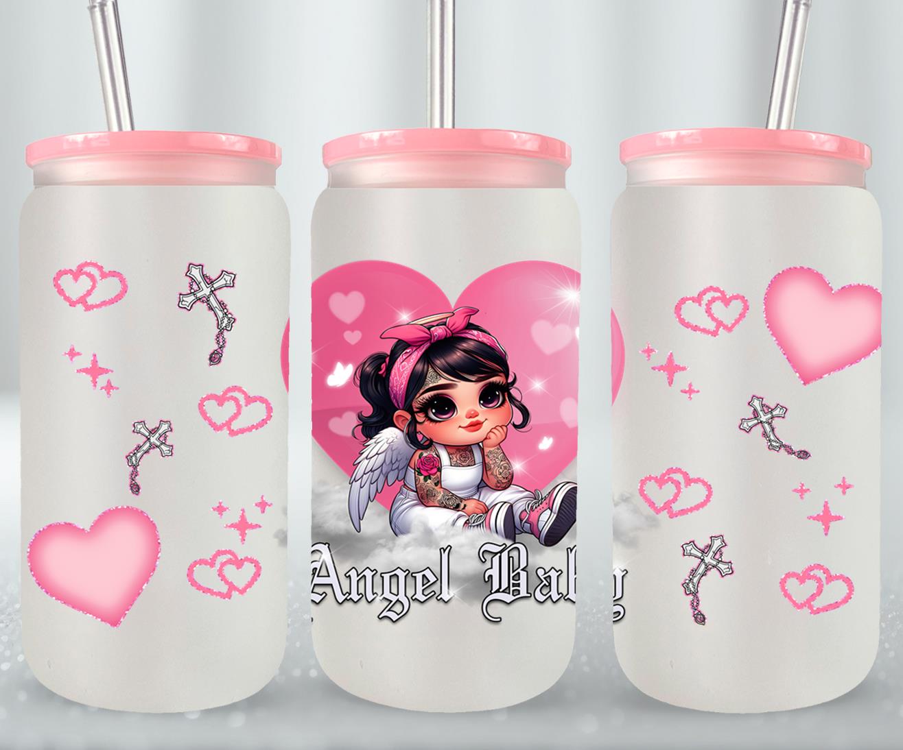 Angel Baby-10123 - glass can