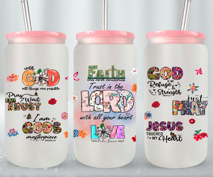 Trust in the Lord with All Your Heart-10229 - glass can