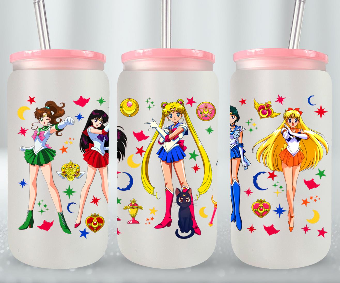 Moon Girls - glass can