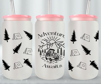 Adventure Camping - glass can