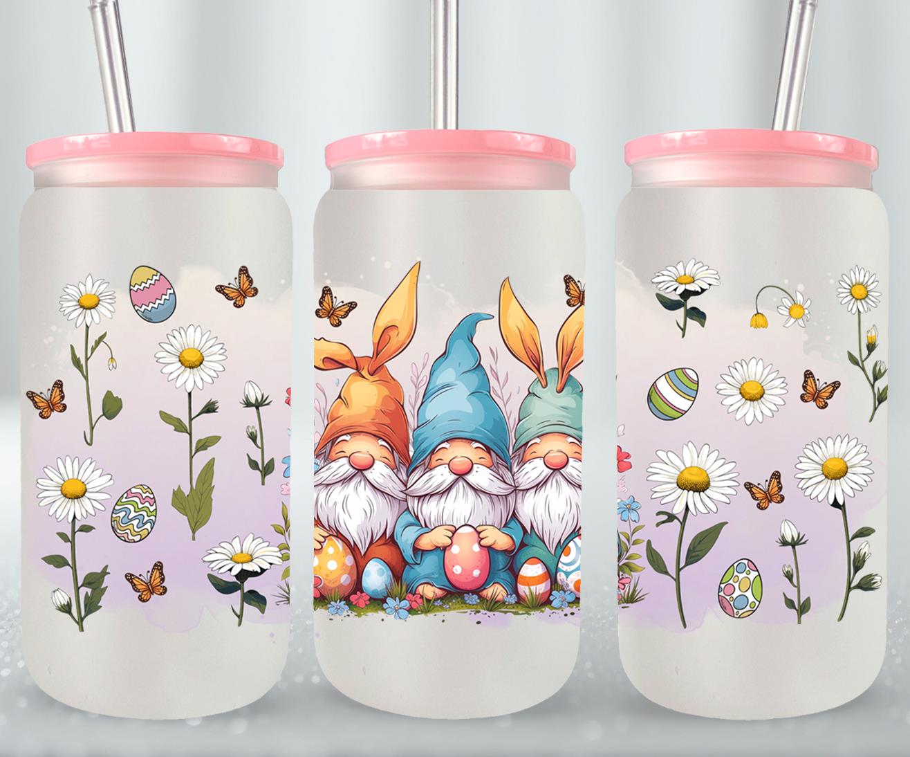 Gnomes Easter Day-10353 - glass can