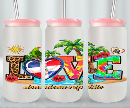 Love Dominican Republic-10240 - glass can