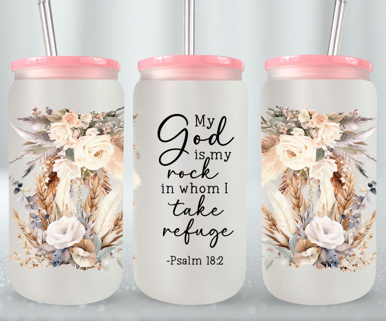 God Is My Rock-10200 - glass can