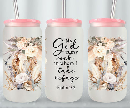 God Is My Rock-10200 - glass can
