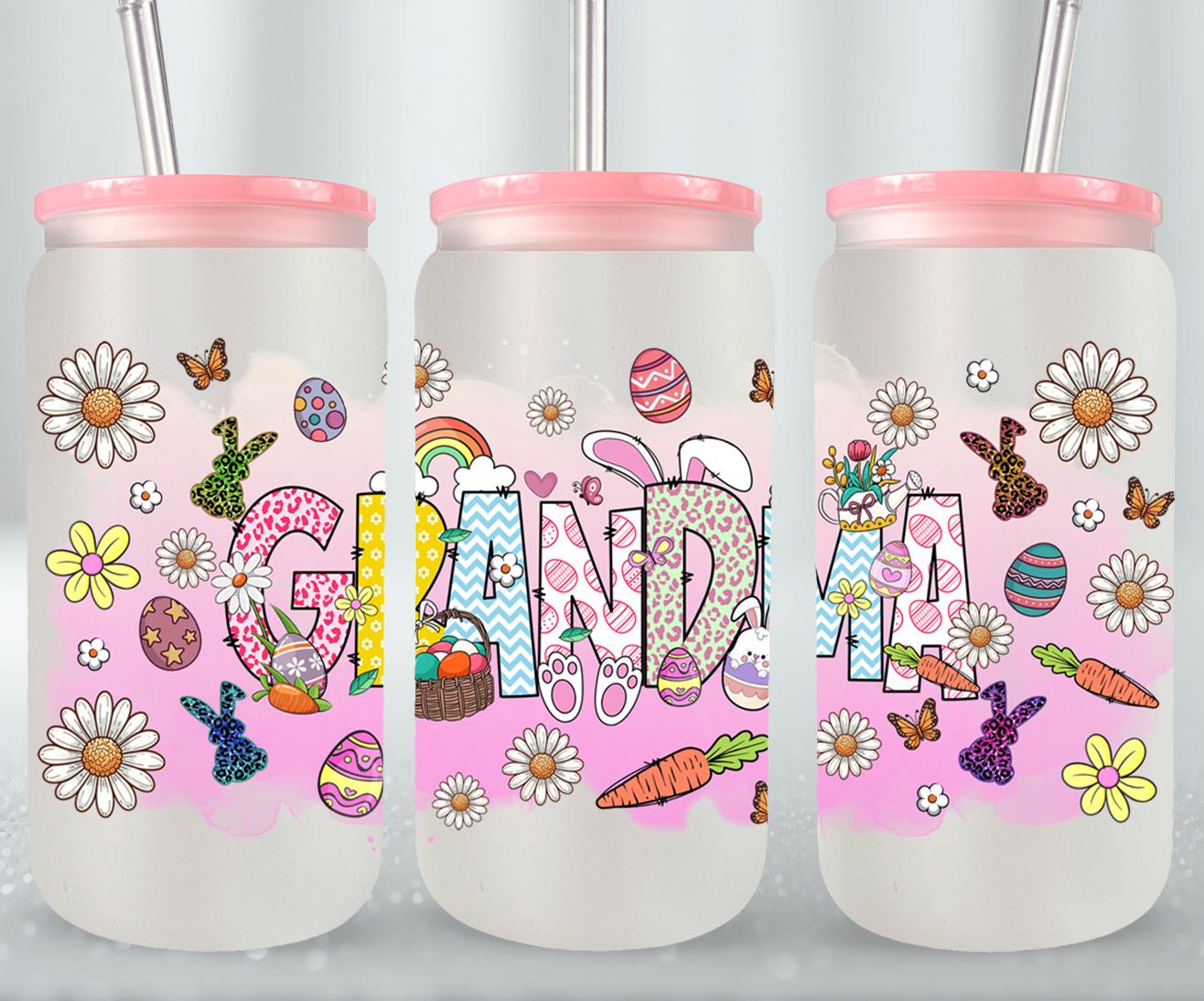 Grandma Easter Day-10355 - glass can