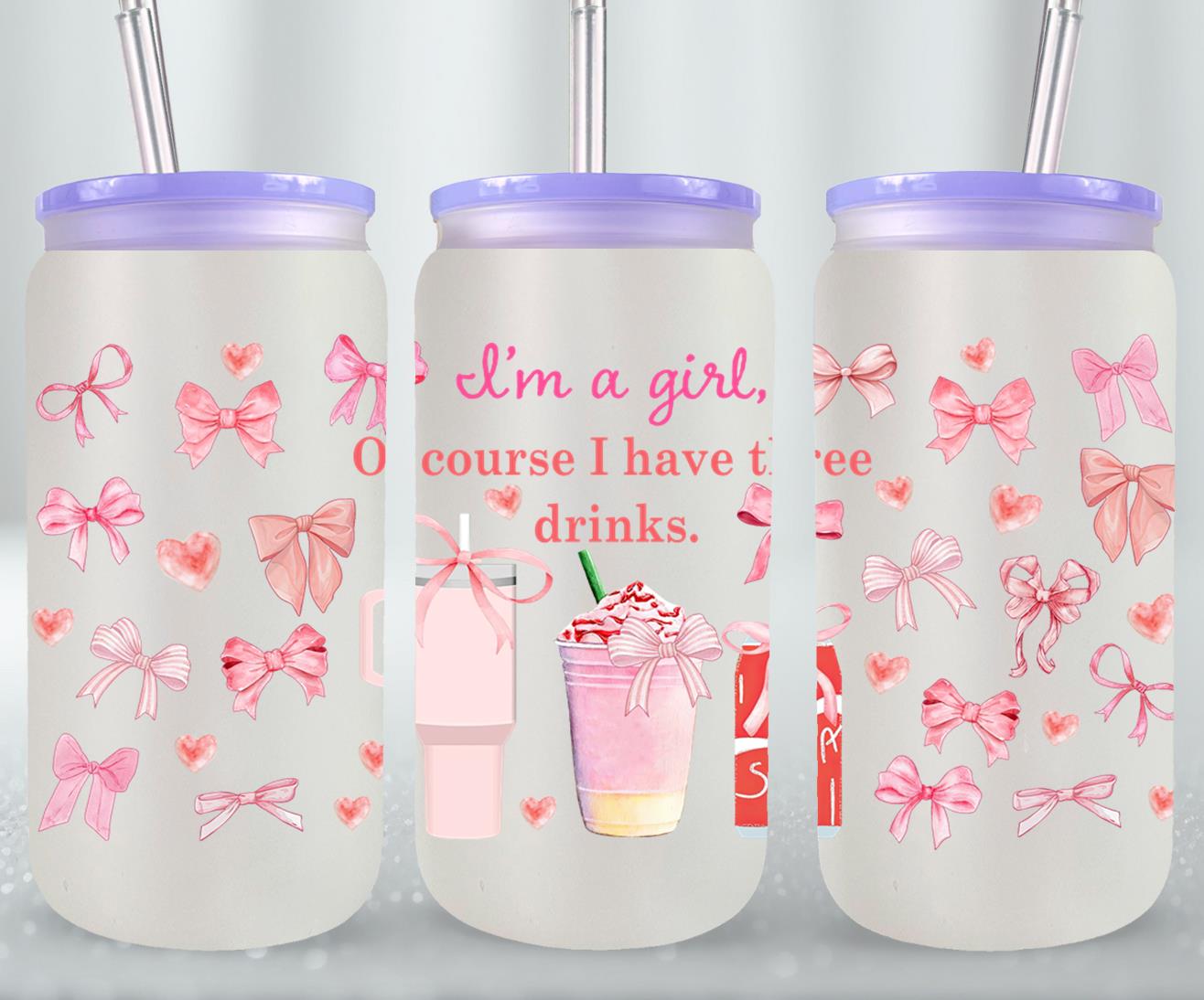 I am a Girl-10257 - glass can