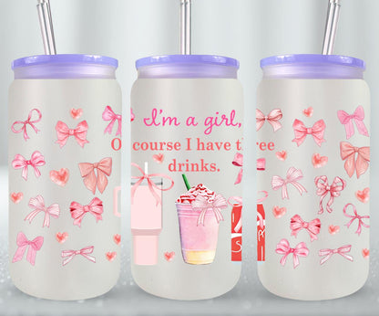I am a Girl-10257 - glass can