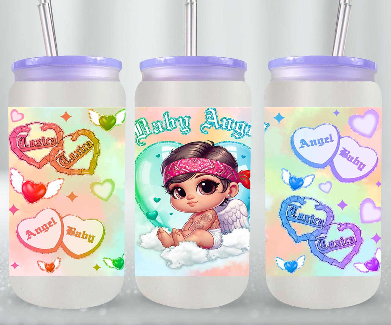 Angel Baby-10117 - glass can